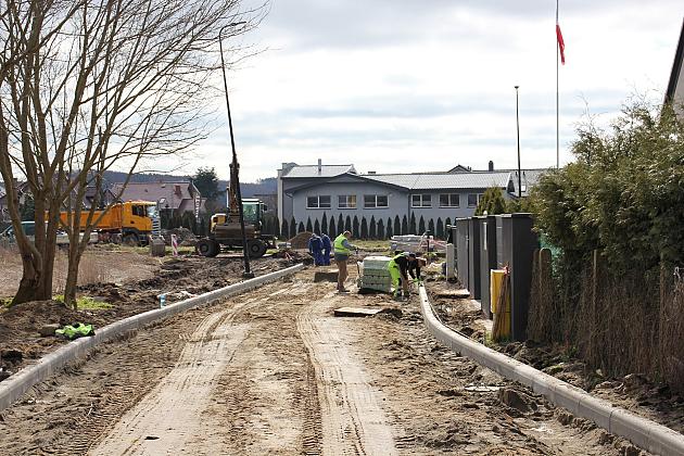 Drogowy łącznik na Sudeckiej w budowie