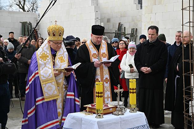 Poświęcenie kamienia węgielnego pod budową lęborskiej Cerkwi