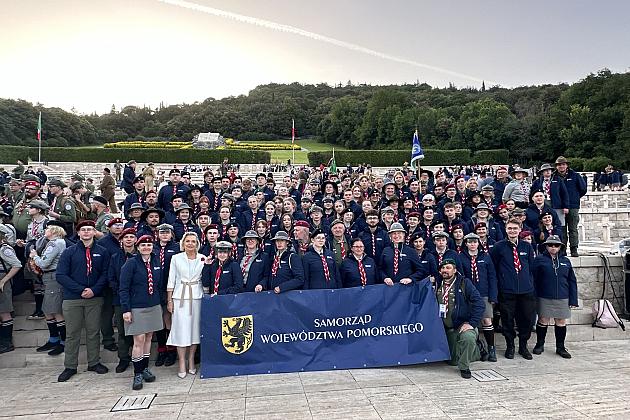 Harcerze z Lęborka na Uroczystościach 80. Rocznicy Bitwy pod Monte Cassino