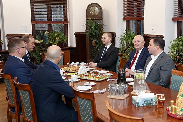 Marszałek Struk z wizytą w ratuszu