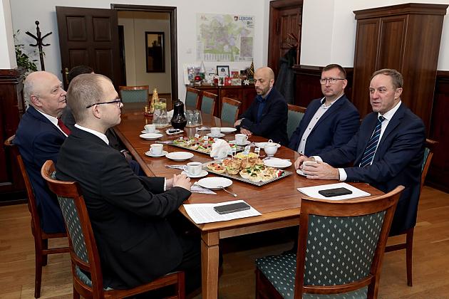 Marszałek Struk z wizytą w ratuszu