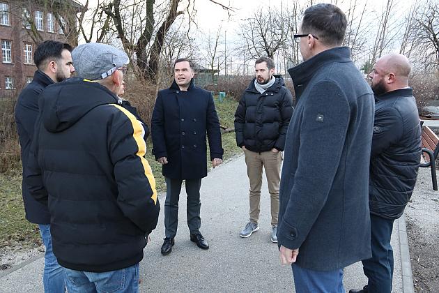 Park przy I LO po pierwszym etapie inwestycji