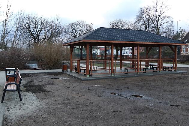 Park przy I LO po pierwszym etapie inwestycji