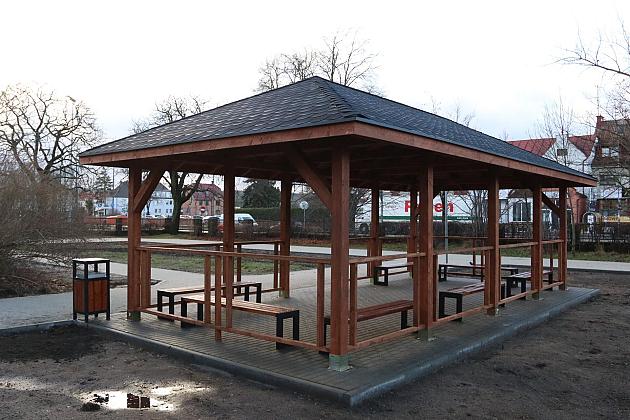 Park przy I LO po pierwszym etapie inwestycji