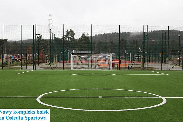 W grudniu 2024 r. został oddany do użytku kompleks boisk sportowych na os. Sportowa. Mieszkańcy mają do dyspozycji wielofunkcyjne boisko do gier zespołowych i boisko do piłki nożnej. Powstała także infrastruktura pod utworzenie rolkowiska lub lodowiska.
