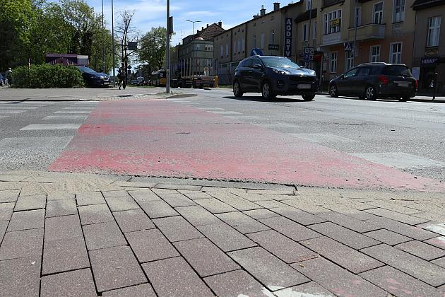 Krawężnik po obniżeniu