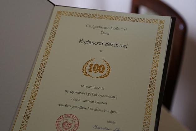 Sto lat minęło... Pan Marian Sasin z pięknym jubileuszem