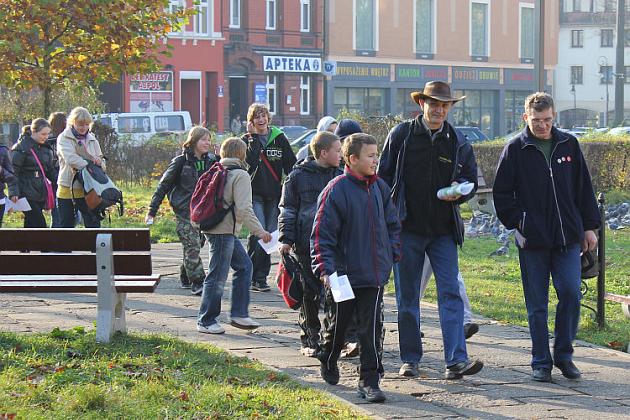 Piesza wyprawa po Lęborku. Pogoda dopisała, humory też