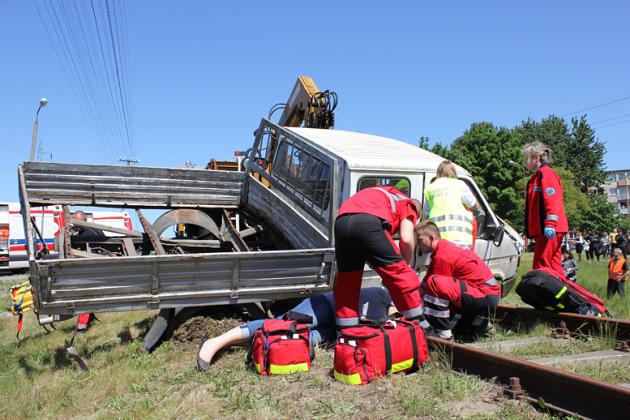Bezpieczny przejazd - symulacja wypadku