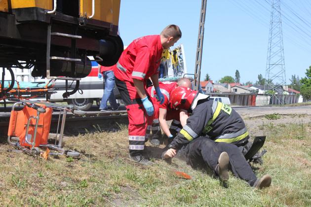 Bezpieczny przejazd - symulacja wypadku