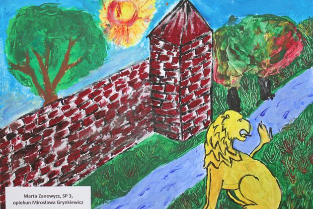 Herb miasta i Urząd Miejski w Lęborku w pracach plastycznych