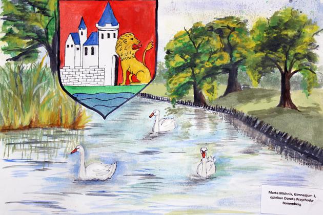Herb miasta i Urząd Miejski w Lęborku w pracach plastycznych