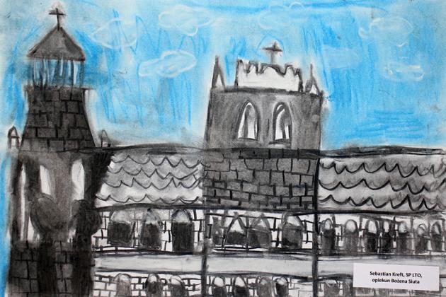 Herb miasta i Urząd Miejski w Lęborku w pracach plastycznych