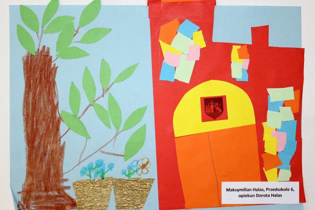 Herb miasta i Urząd Miejski w Lęborku w pracach plastycznych