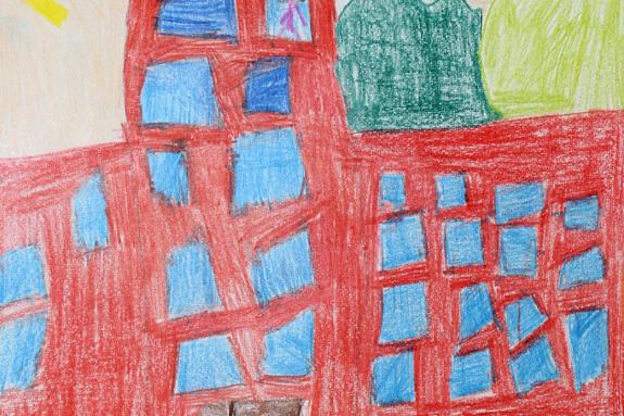 Herb miasta i Urząd Miejski w Lęborku w pracach plastycznych