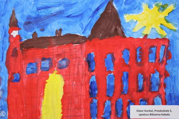 Herb miasta i Urząd Miejski w Lęborku w pracach plastycznych