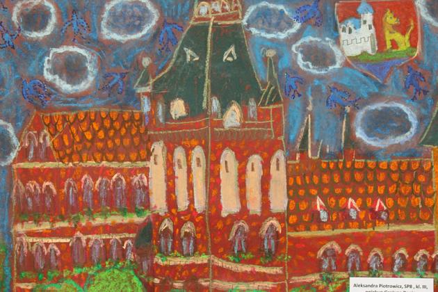 Herb miasta i Urząd Miejski w Lęborku w pracach plastycznych