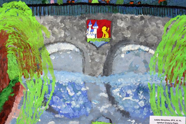 Herb miasta i Urząd Miejski w Lęborku w pracach plastycznych