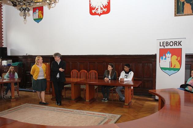 Wizyta młodzieży z Lauenburga w ratuszu
