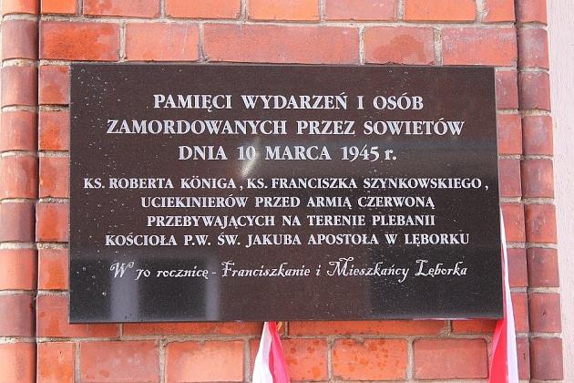 Tablica pamięci wydarzeń 10 marca 1945 odsłonięta