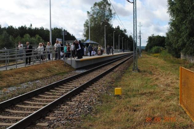 Otwarcie peronu w Mostach