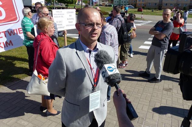 Protest w sprawie budowy drogi ekspresowej S6