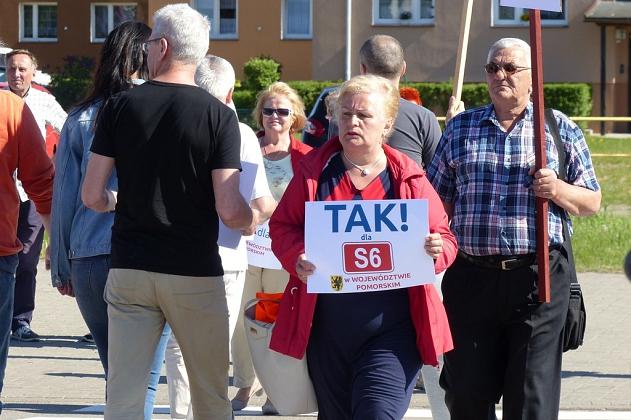 Protest w sprawie budowy drogi ekspresowej S6