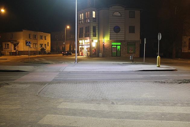 Doświetlone przejścia dla pieszych przy ulicy Krzywoustego
