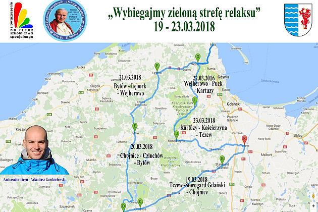 Lębork na trasie sztafety „Wybiegajmy Zieloną Strefę Relaksu”