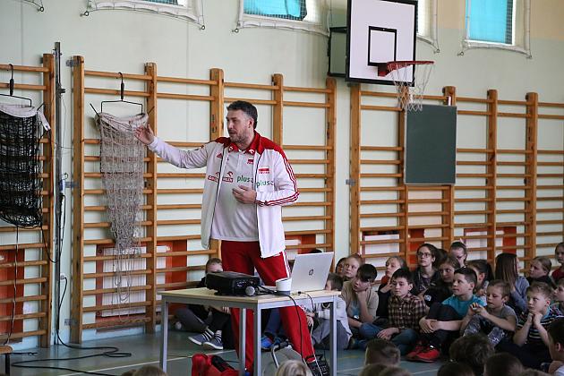 Wybitny siatkarz spotkał się z lęborskimi uczniami
