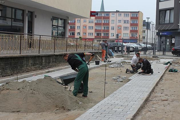 Prace brukarskie na Waryńskiego