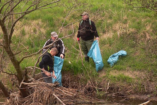 Posprzątano rzekę Łebę