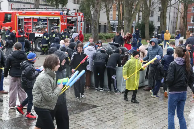 Miejski śmigus - dyngus – po raz pierwszy wspólne lanie wody