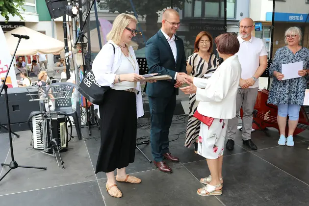 Lębork w detalu - finał pleneru malarskiego Stowarzyszenia TAK na Jarmarku św. Jakuba