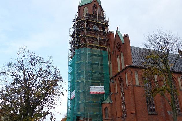 Ruszył remont wieży kościoła NMP Królowej Polski