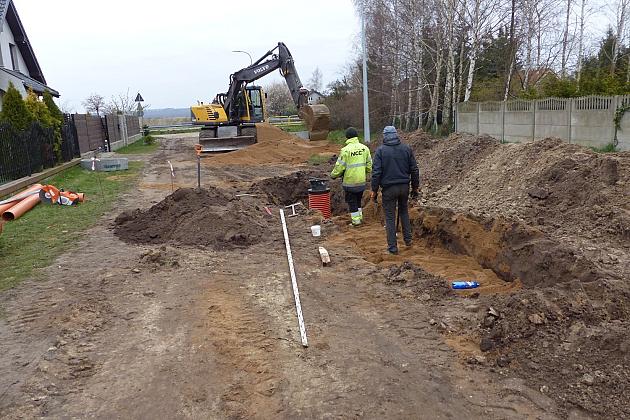 Roboty na ulicy Powstania Styczniowego