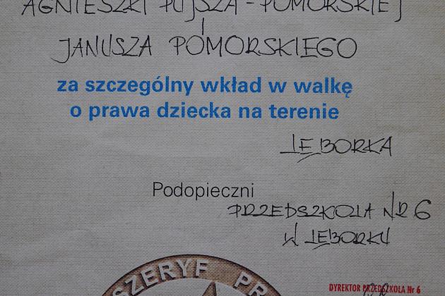 Przedszkole nr 6 odznaczyło „Szeryfów Praw Dziecka”