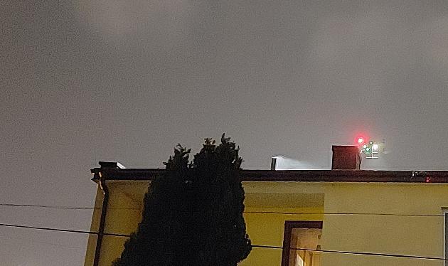 Dron ponownie bada jakość dymu z lęborskich kominów