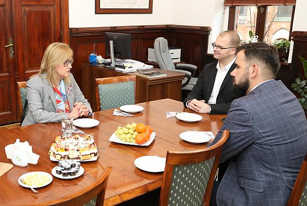 Europoseł Magdalena Adamowicz spotkała się z burmistrzem i starostą