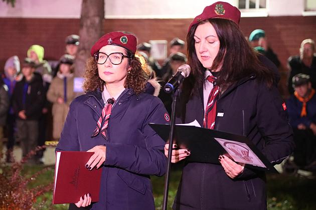 Capstrzyk z harcerzami z okazji Święta Niepodległości