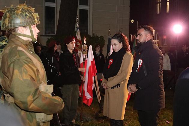 Capstrzyk z harcerzami z okazji Święta Niepodległości