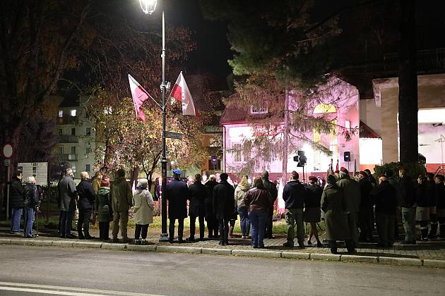 Capstrzyk z harcerzami z okazji Święta Niepodległości