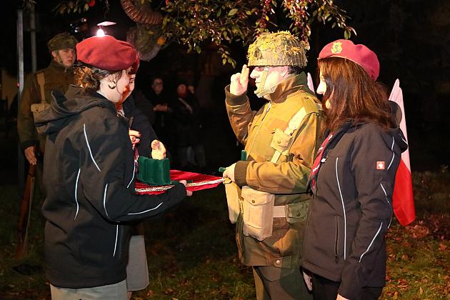 Capstrzyk z harcerzami z okazji Święta Niepodległości
