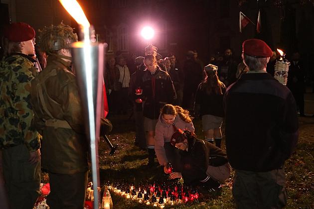 Capstrzyk z harcerzami z okazji Święta Niepodległości
