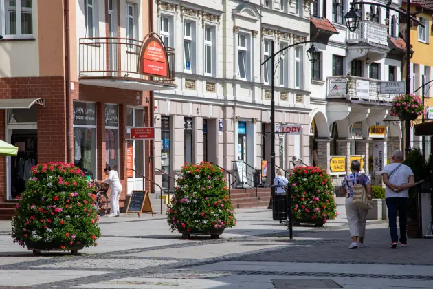 Kwiatowe aranżacje zdobią Plac Pokoju i ulicę Staromiejską