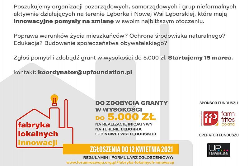 Do zdobycia po 5000 zł na inicjatywy w Lęborku i Nowej Wsi Lęborskiej