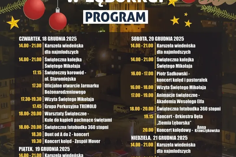 Zapraszamy na II Jarmark Bożonarodzeniowy w Lęborku