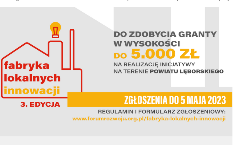 Ruszyła 3. edycja Konkursu Grantowego - Fabryka Lokalnych Innowacji